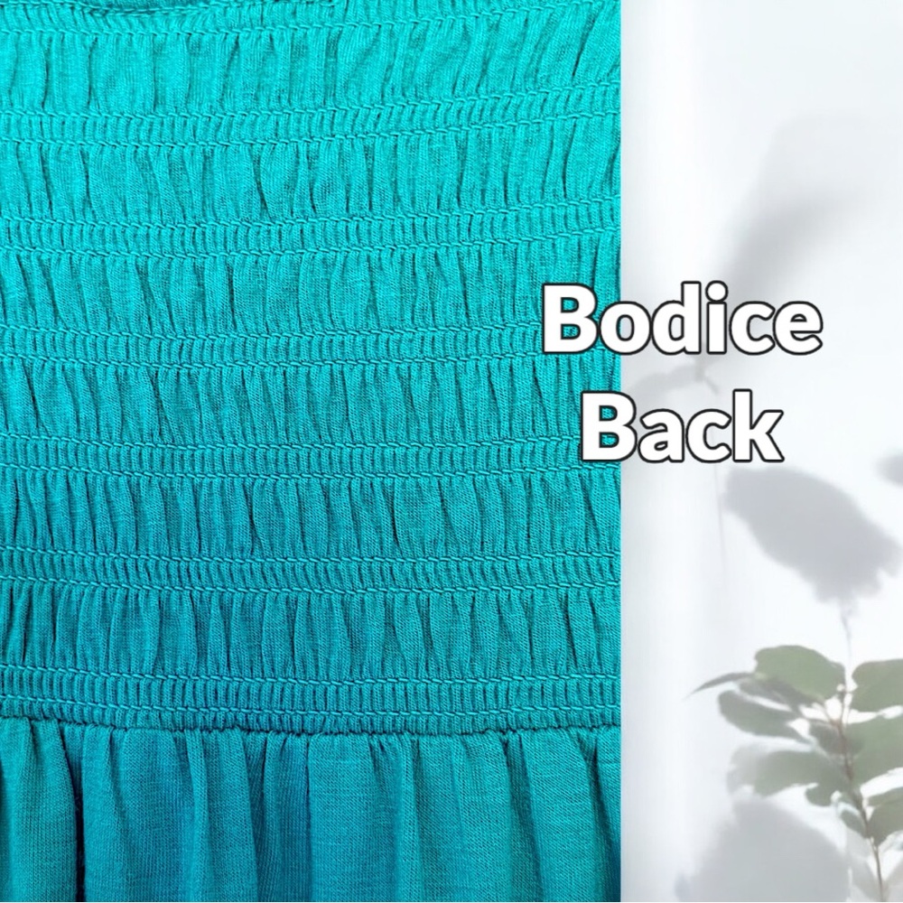 New Teal Green Strapless Swimsuit Coverup, Size Small - Picture 6 of 9
